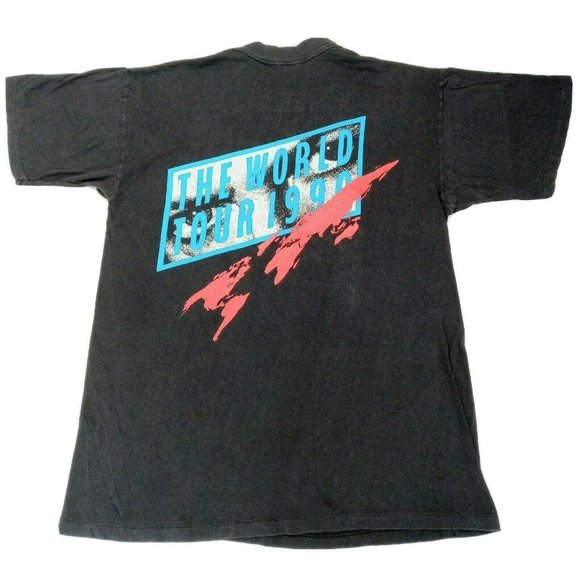 Vintage David Bowie Tour XL Sound + Vision T-Shirt 1990 Original Black Brockum - Picture 2 of 9